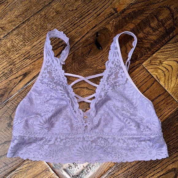 PINK Victorias Secret Purple Lace Bralette - Picture 1 of 5